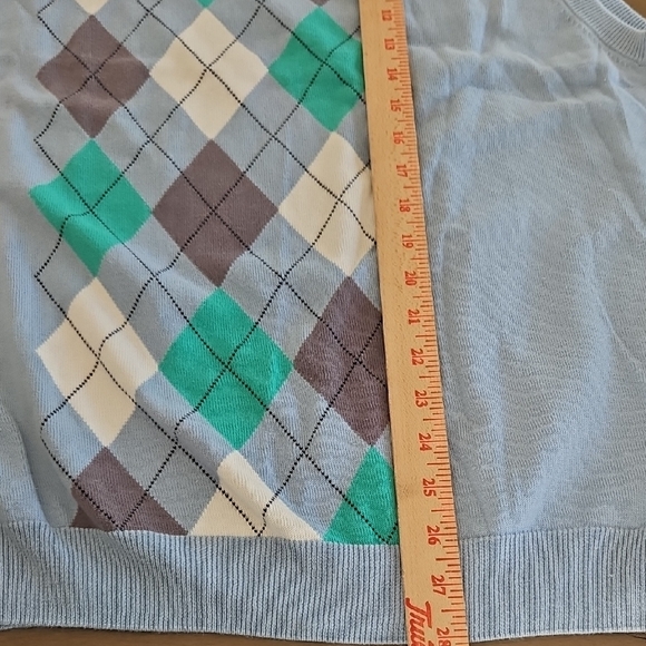 Lacoste Mens Size 8 Argyle Golf Sweater Vest Eclectic Grandpa Golf Preppy - Picture 8 of 8